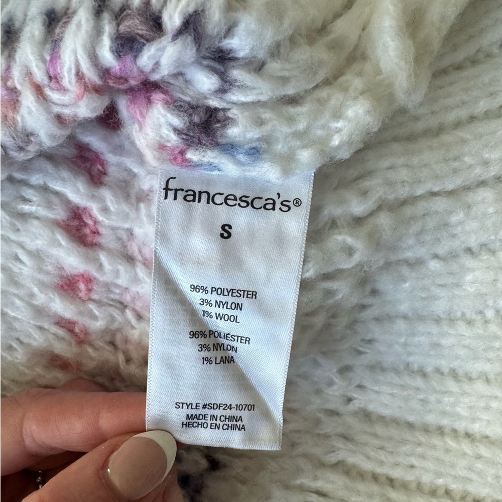 Francesca's Collections Multicolor Pullover V-Nec… - image 14